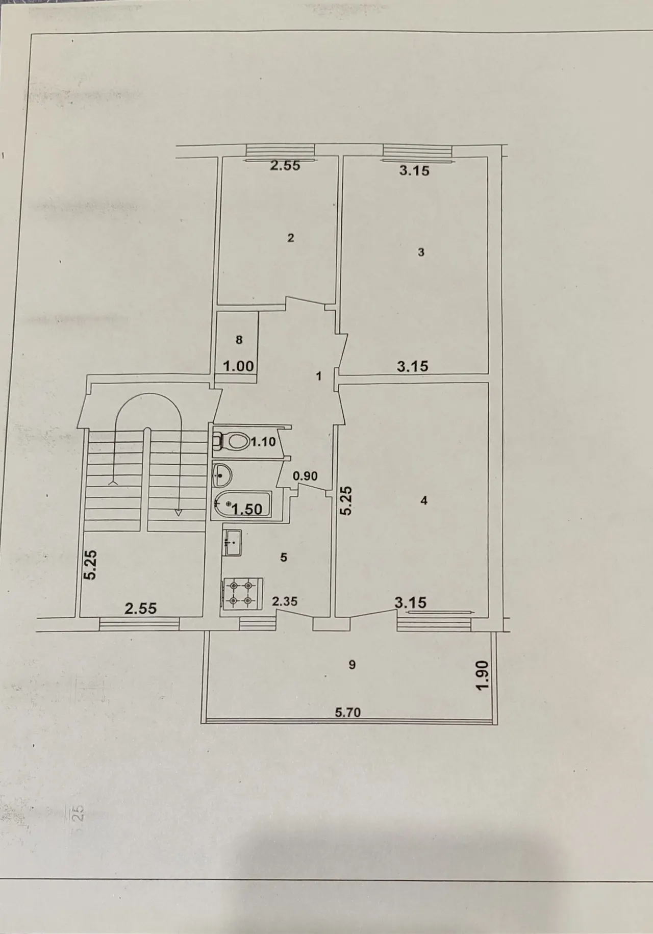 Сотилади 3 хонали квартира, 69.9 м², 3/5 қават — Олмазор тумани