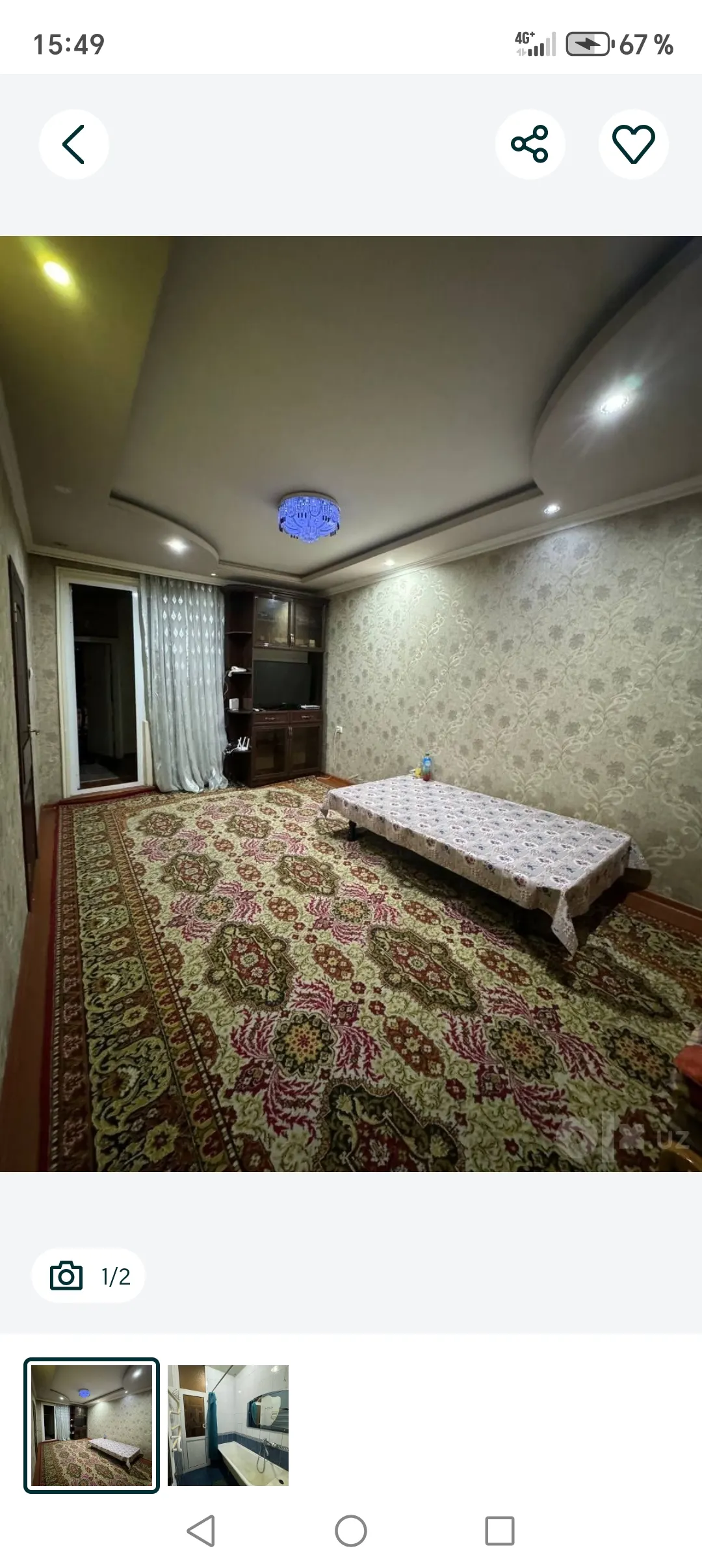 Ijaraga beriladi 3 xonali kvartira, 65 m², 1/4 qavat — Chilonzor tumani