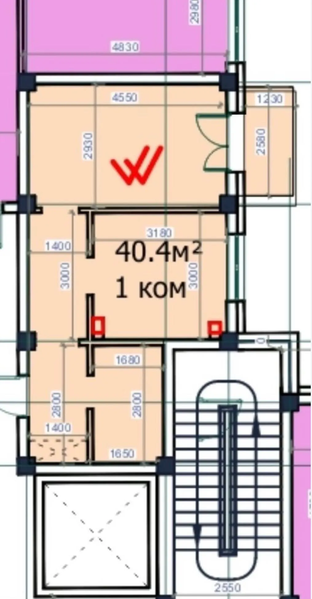Продаётся 1-комнатная квартира, 40 м², 8/9 этаж — Чиланзарский район