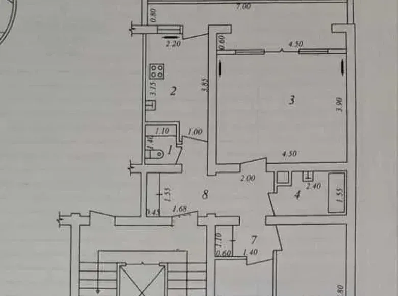 Продаётся 3-комнатная квартира, 70 м², 5/9 этаж — Яккасарайский район