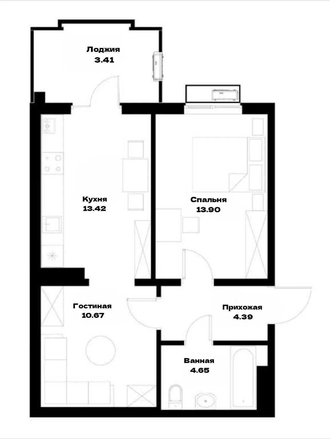 Сотилади 2 хонали квартира, 51 м², 5/16 қават — Миробод тумани