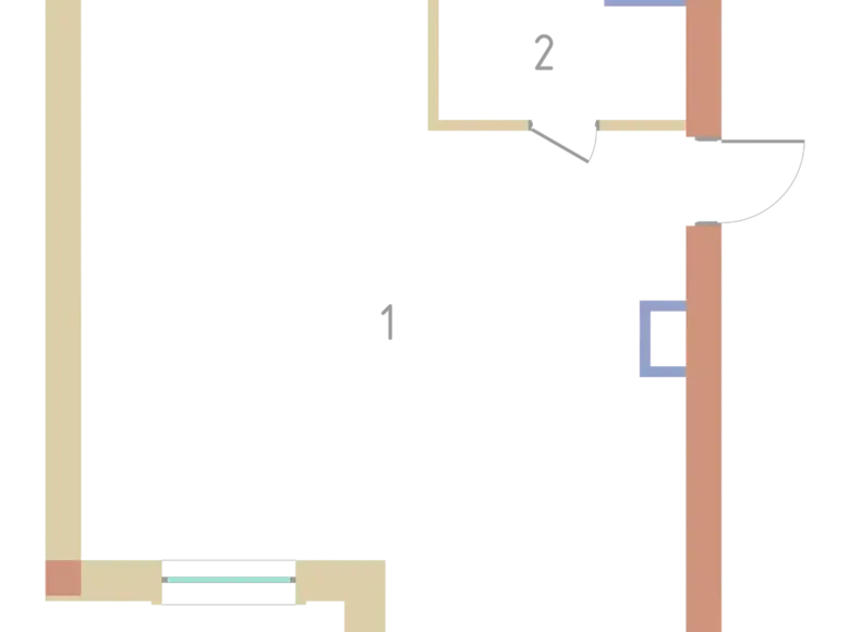 Сотилади 1 хонали квартира, 48 м², 2/9 қават — Сергели тумани