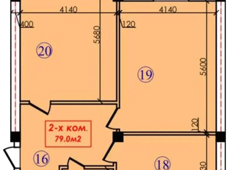 Sotiladi 2 xonali kvartira, 79 m², 6/6 qavat — Buxoro shahri