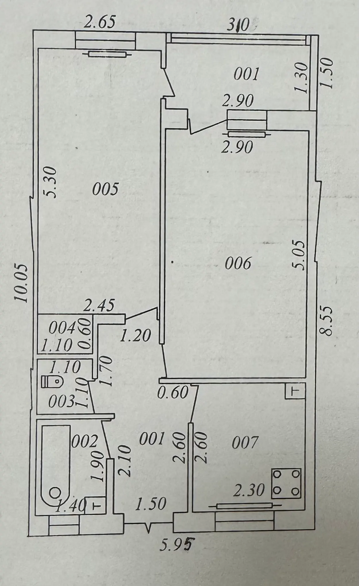 Продаётся 2-комнатная квартира, 48 м², 2/2 этаж — Зангиатинский район