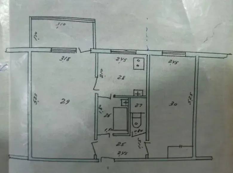Сотилади 2 хонали квартира, 52 м², 1/5 қават — Мирзо Улуғбек тумани