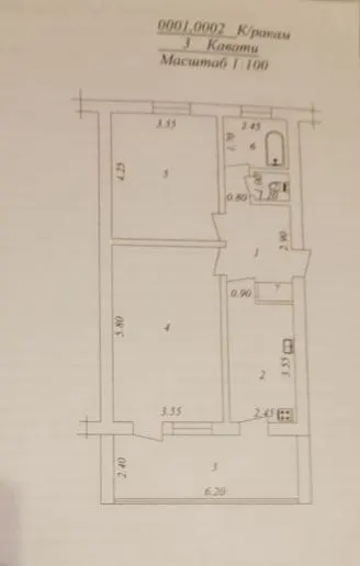 Сотилади 2 хонали квартира, 72 м², 3/4 қават — Мирзо Улуғбек тумани