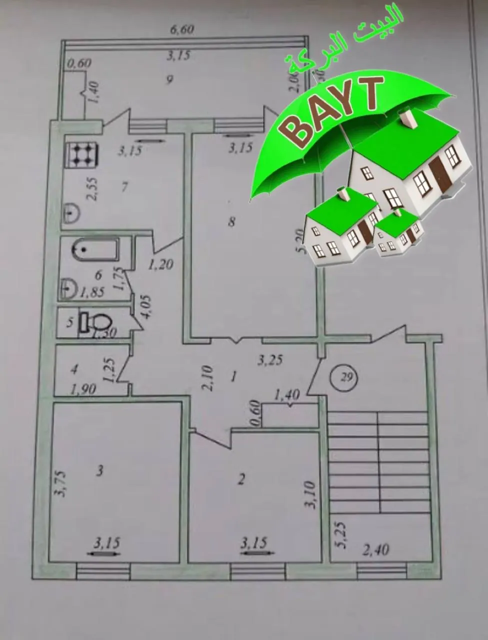 Сотилади 3 хонали квартира, 78 м², 4/4 қават — Чилонзор тумани