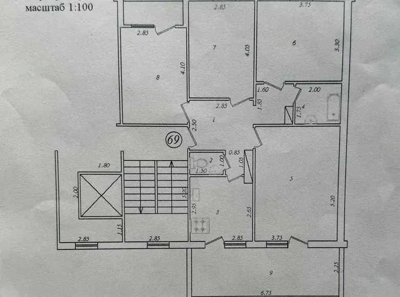 Сотилади 4 хонали квартира, 100 м², 3/9 қават — Миробод тумани
