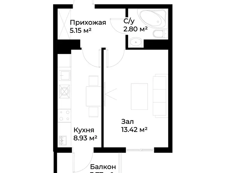 Сотилади 1 хонали квартира, 31 м², 16/16 қават — Яшнобод тумани
