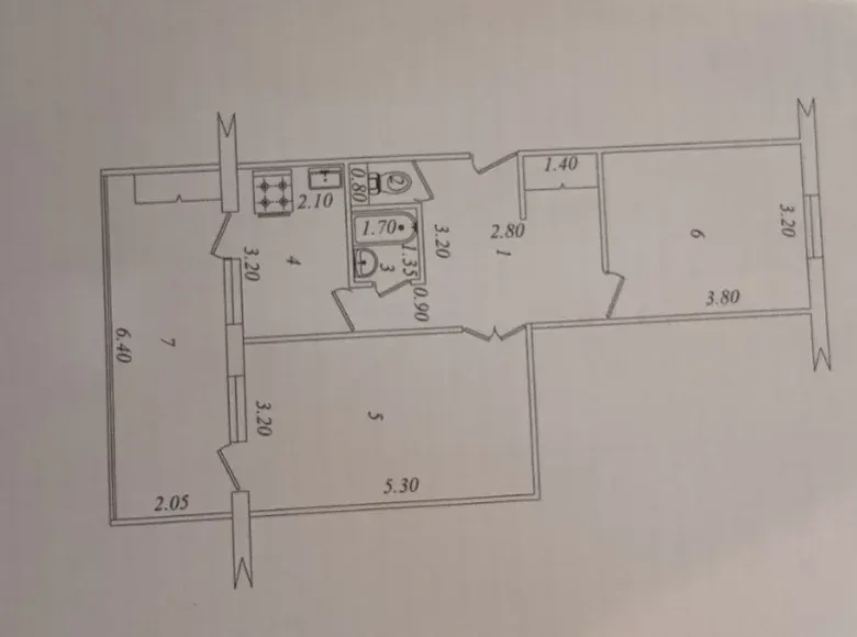 Сотилади 2 хонали квартира, 63 м², 1/5 қават — Мирзо Улуғбек тумани