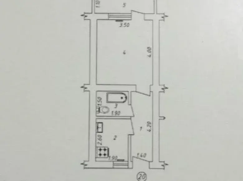 Сотилади 1 хонали квартира, 30 м², 3/5 қават — Яккасарой тумани