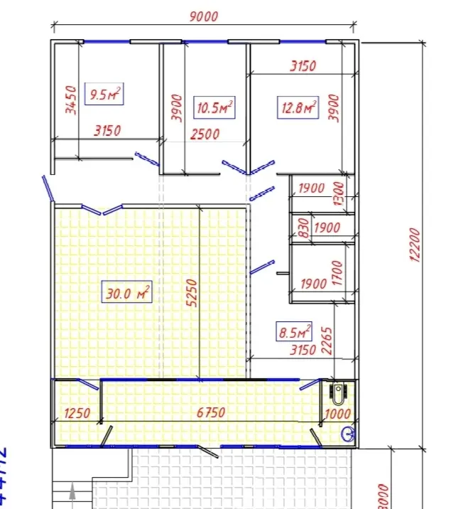 Sotiladi 5 xonali kvartira, 109 m², 1/5 qavat — Mirobod tumani