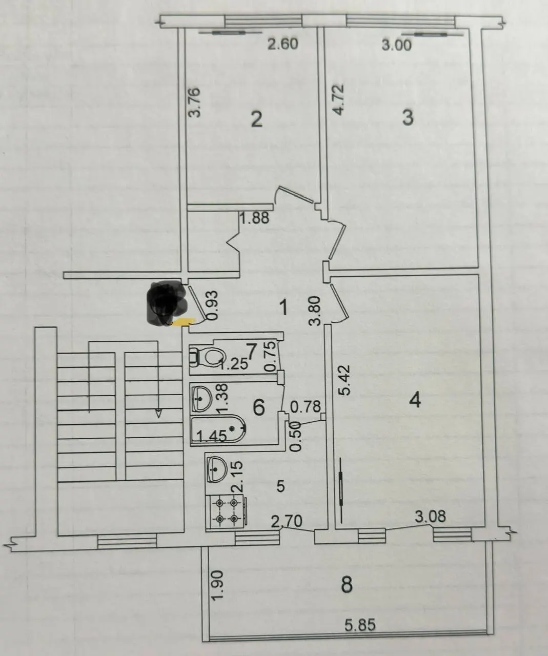 Сотилади 3 хонали квартира, 70 м², 3/4 қават — Юнусобод тумани