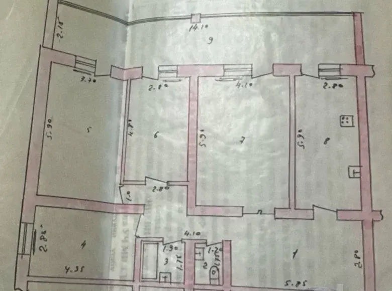 Sotiladi 4 xonali kvartira, 147 m², 7/7 qavat — Yunusobod tumani