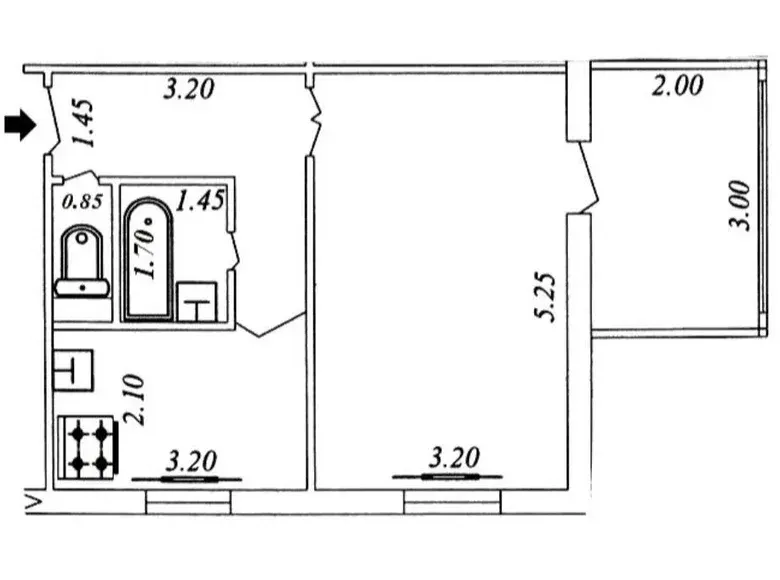 Sotiladi 1 xonali kvartira, 38 m², 5/5 qavat — Mirzo Ulugʻbek tumani