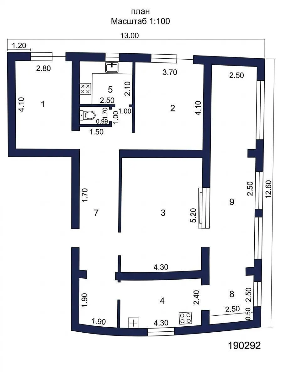 Продаётся 3-комнатная квартира, 110 м², 6/6 этаж — Мирзо-Улугбекский район