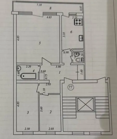Sotiladi 3 xonali kvartira, 73 m², 4/9 qavat — Mirzo Ulugʻbek tumani