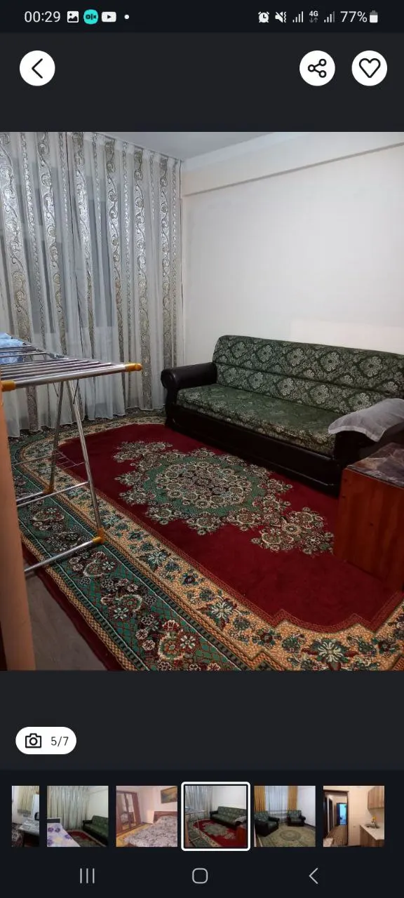 Продаётся 3-комнатная квартира, 71 м², 1/5 этаж — Чирчик