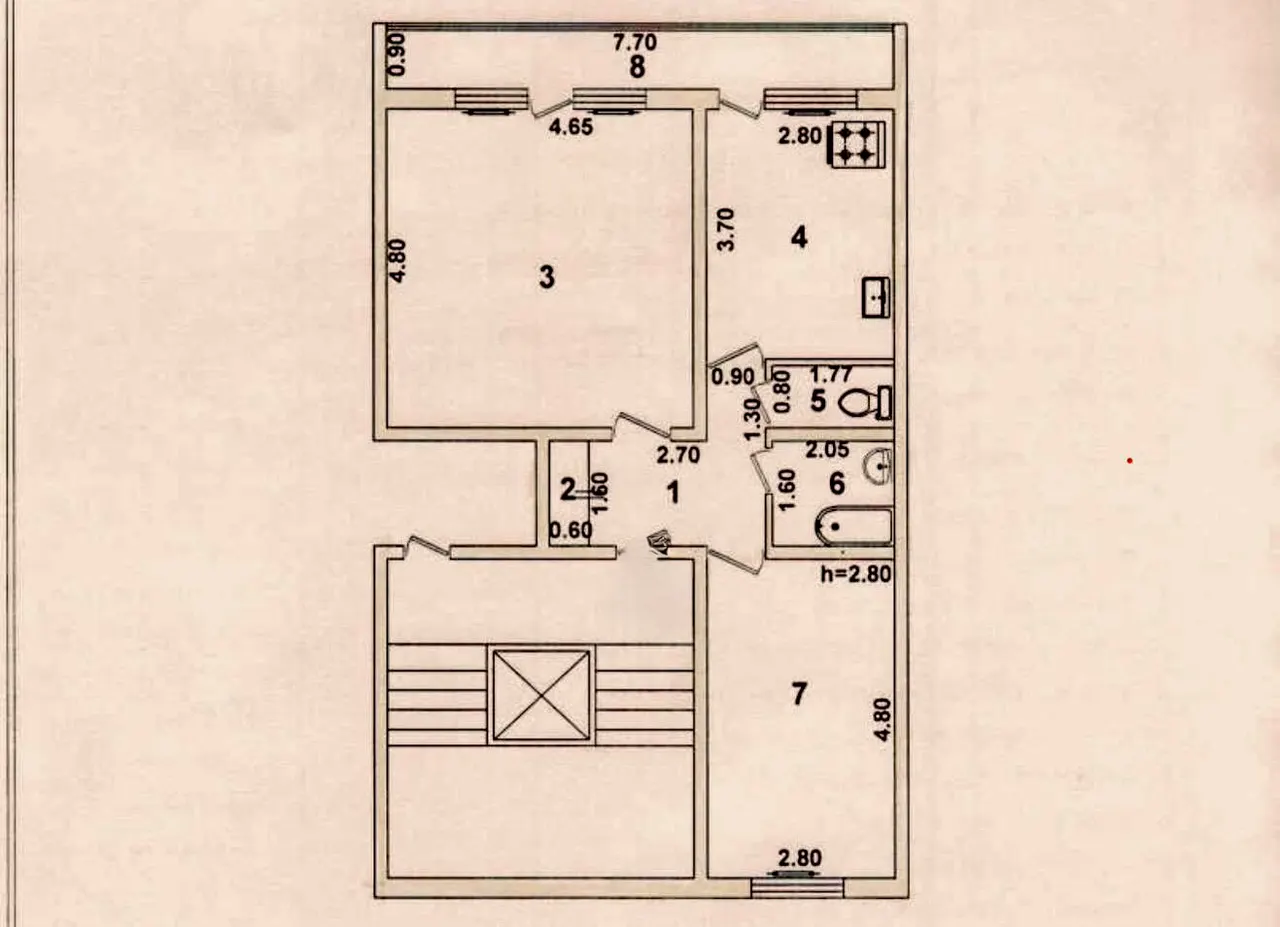 Сотилади 2 хонали квартира, 65 м², 6/9 қават — Учтепа тумани