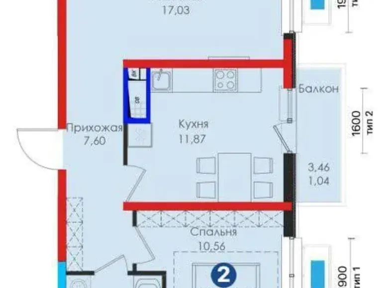 Продаётся 2-комнатная квартира, 52 м², 6/10 этаж — Мирабадский район