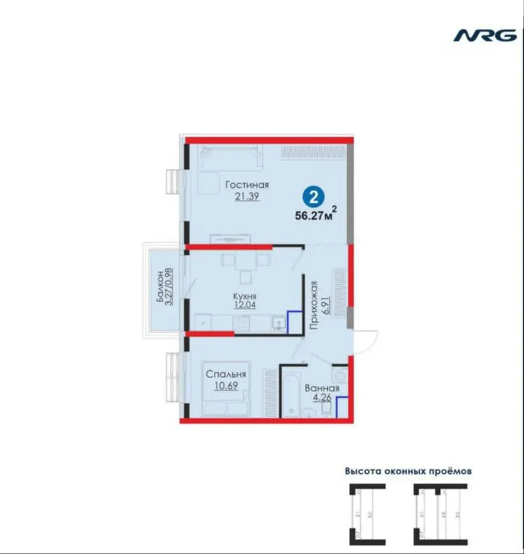 Sotiladi 2 xonali kvartira, 56 m², 13/13 qavat — Mirobod tumani
