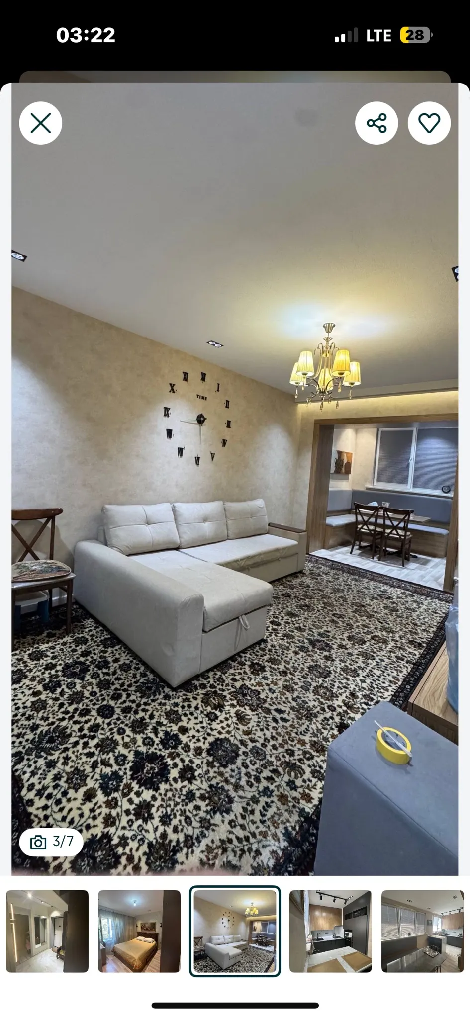 Сдаётся 4-комнатная квартира, 100 м², 3/5 этаж — Юнусабадский район