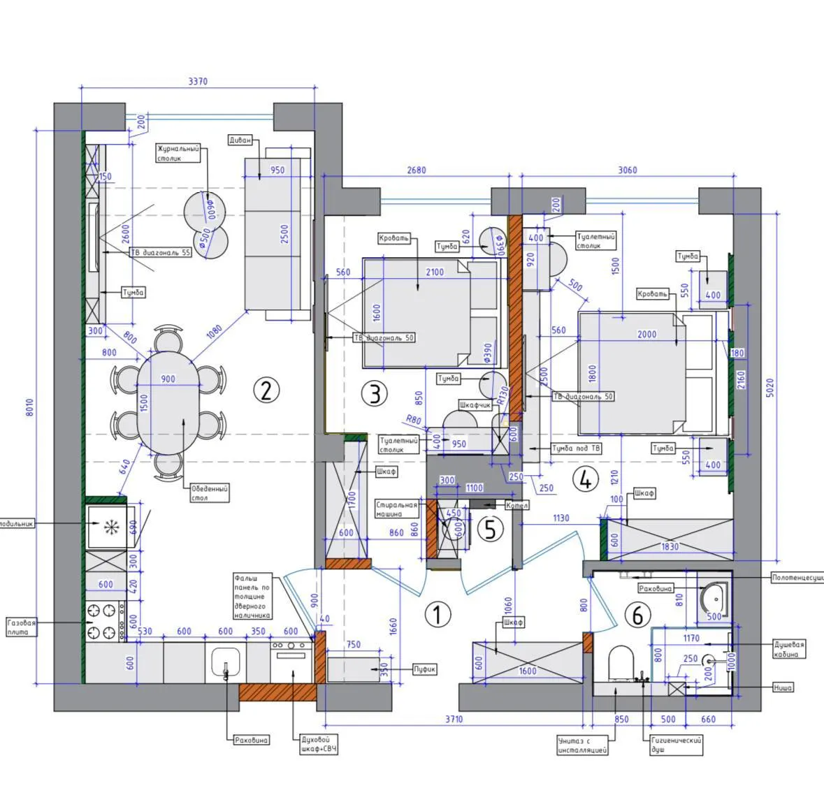 Продаётся 3-комнатная квартира, 71 м², 2/7 этаж — Мирзо-Улугбекский район
