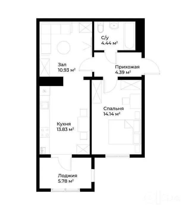 Сотилади 2 хонали квартира, 55 м², 15/15 қават — Олмазор тумани