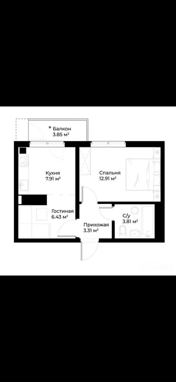 Продаётся 3-комнатная квартира, 40 м², 10/16 этаж — Яшнабадский район