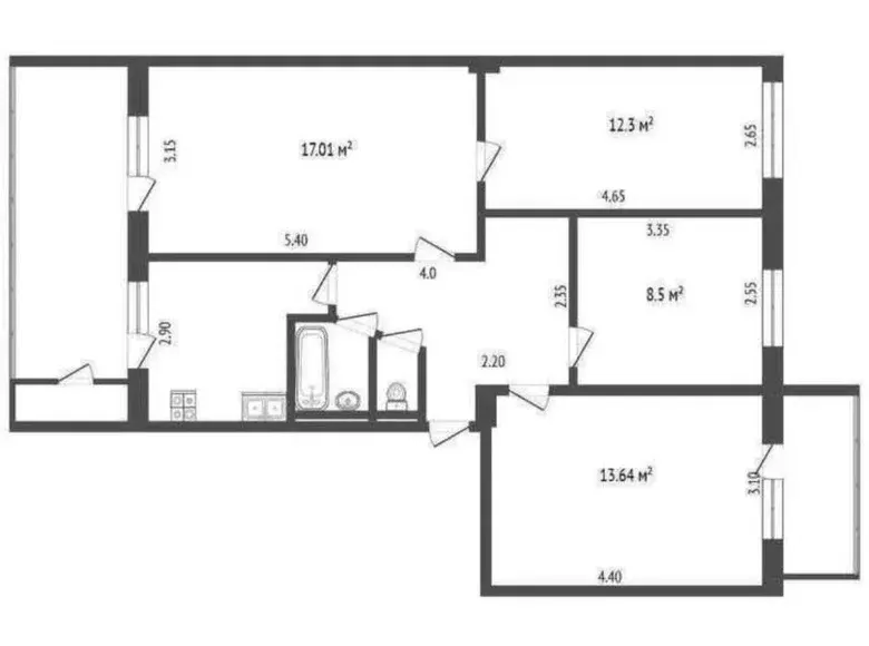 Sotiladi 4 xonali kvartira, 91 m², 3/4 qavat — Yunusobod tumani