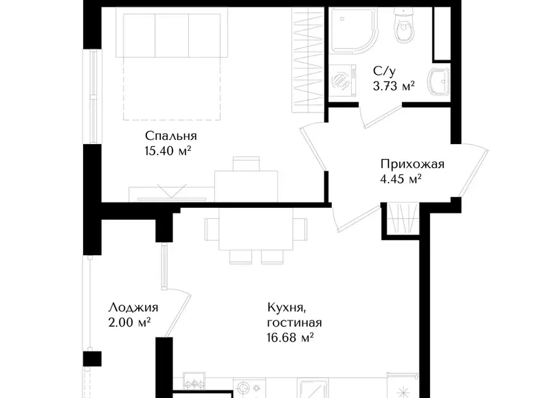 Продаётся 1-комнатная квартира, 41 м², 15/16 этаж — Яшнабадский район