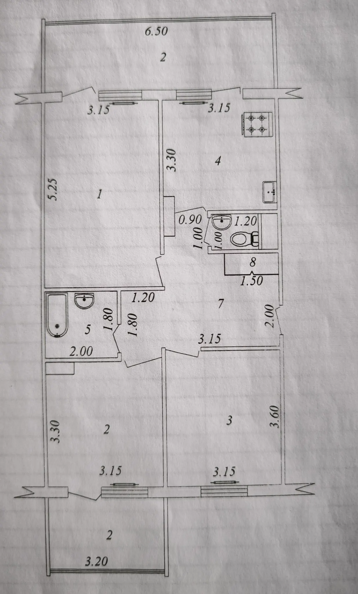 Сотилади 3 хонали квартира, 100 м², 8/9 қават — Мирзо Улуғбек тумани
