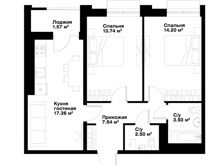 Продаётся 2-комнатная квартира, 62 м², 8/15 этаж — Мирабадский район