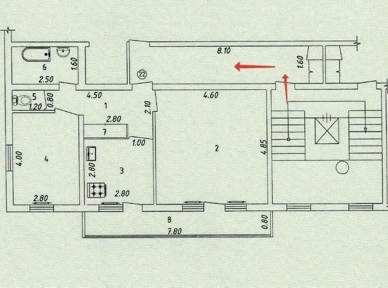 Продаётся 2-комнатная квартира, 60 м², 6/9 этаж — Мирзо-Улугбекский район