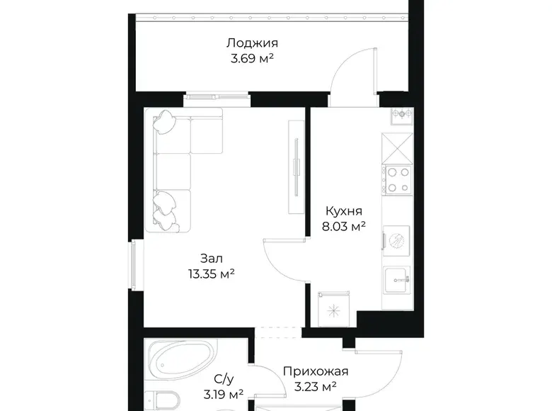 Сотилади 1 хонали квартира, 31 м², 16/16 қават — Яшнобод тумани