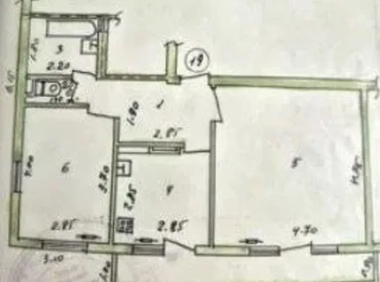 Сотилади 2 хонали квартира, 54 м², 8/9 қават — Тошкент шаҳри