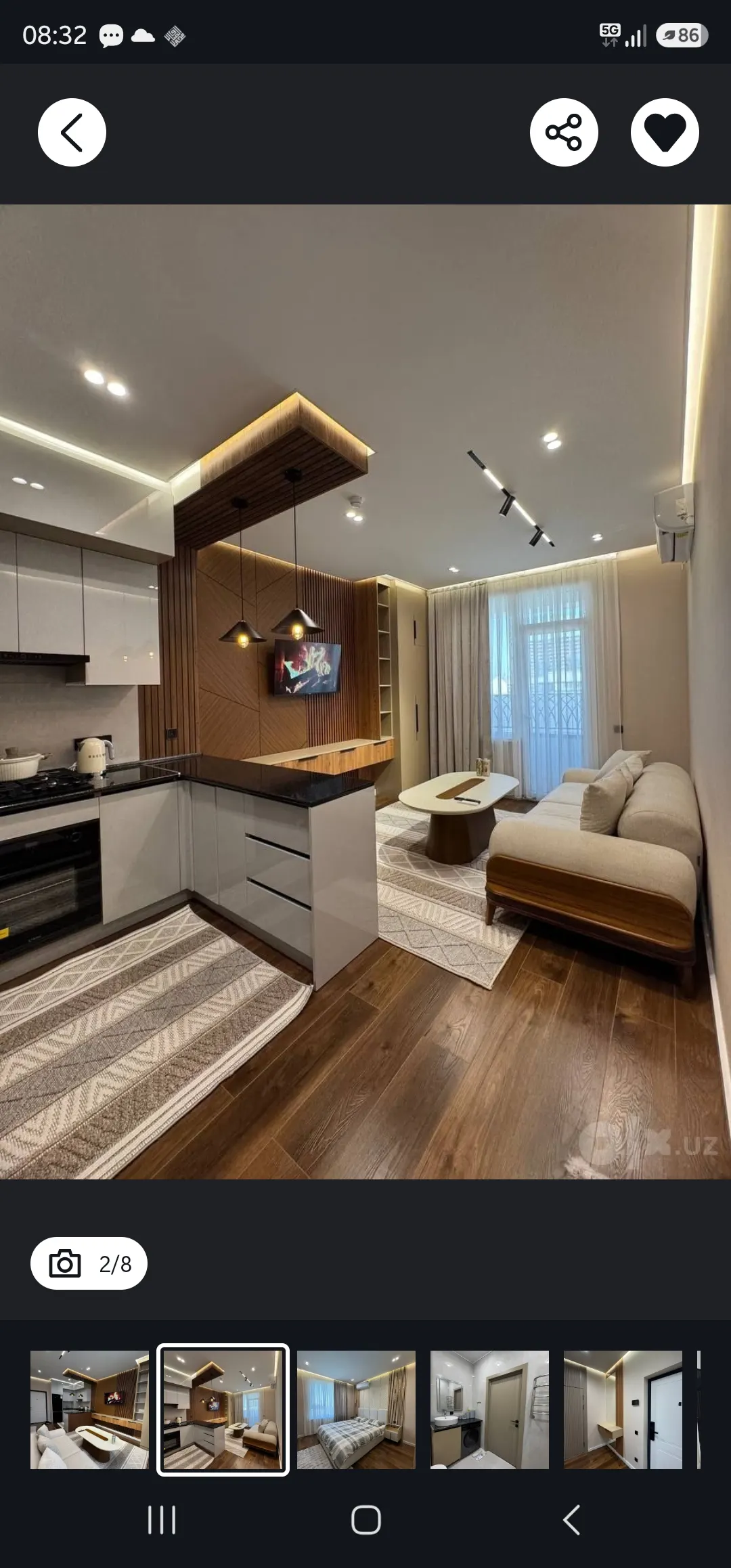 Ижарага берилади 2 хонали квартира, 45 м², 4/9 қават — Яшнобод тумани