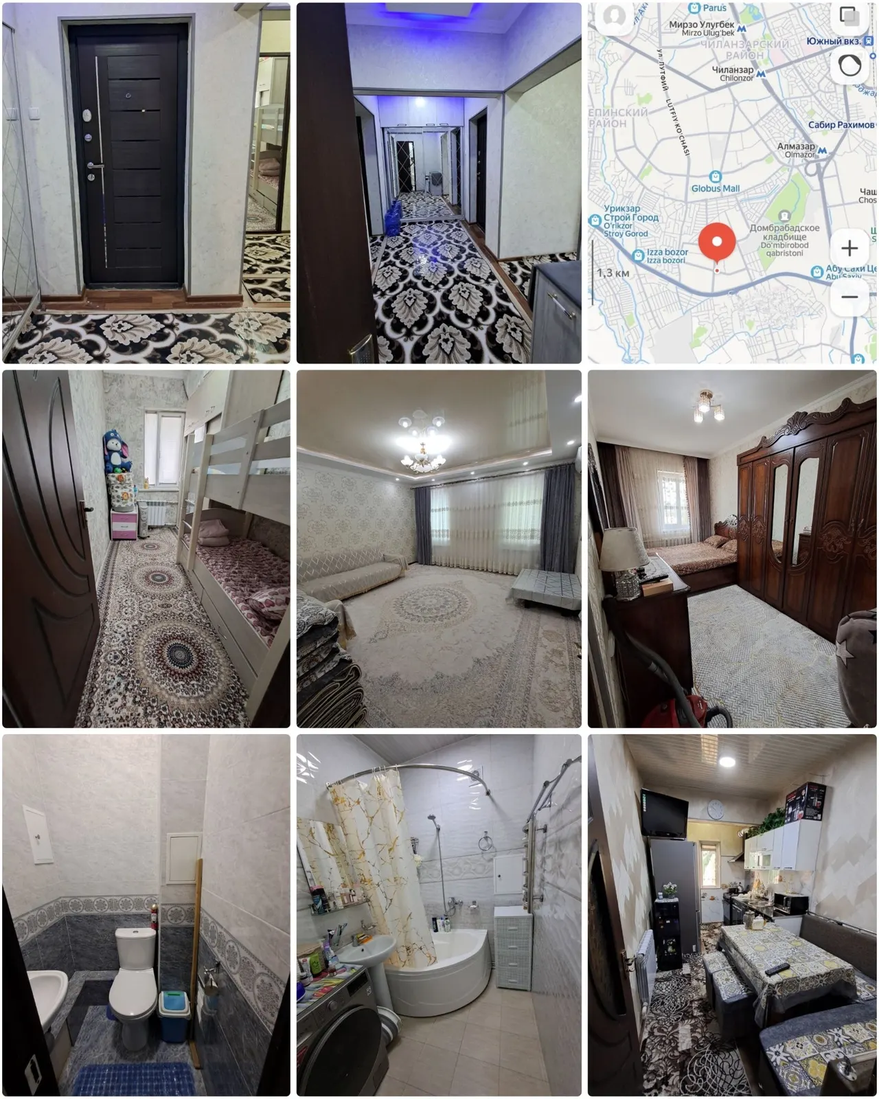 Продаётся 3-комнатная квартира, 69 м², 9/9 этаж — Чиланзарский район