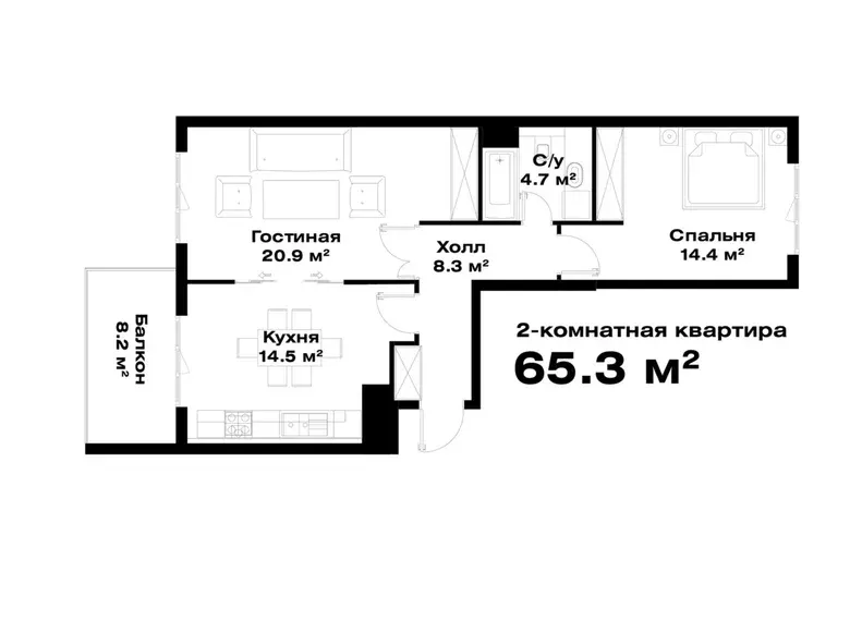 Продаётся 2-комнатная квартира, 64 м², 10/16 этаж — Мирзо-Улугбекский район