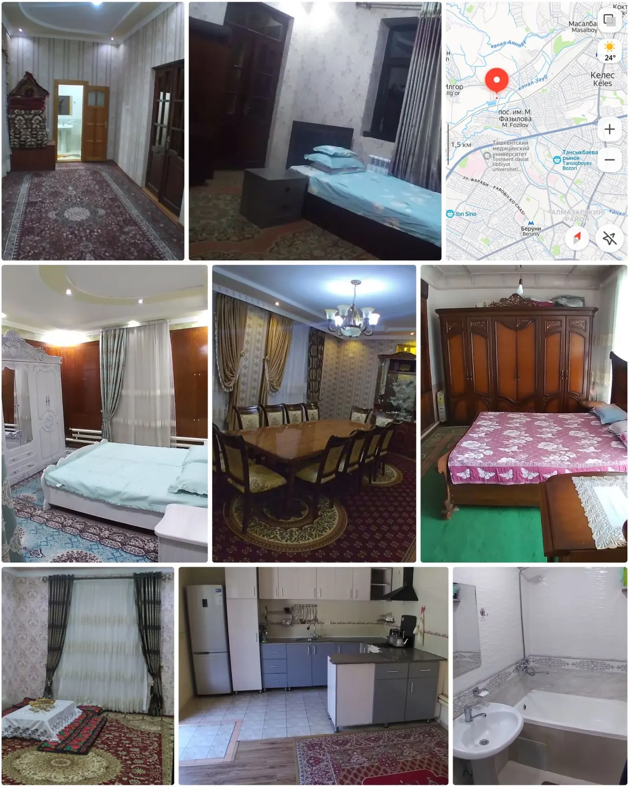Sotiladi 7 xonali hovli uy, 14 sotix — Toshkent tumani