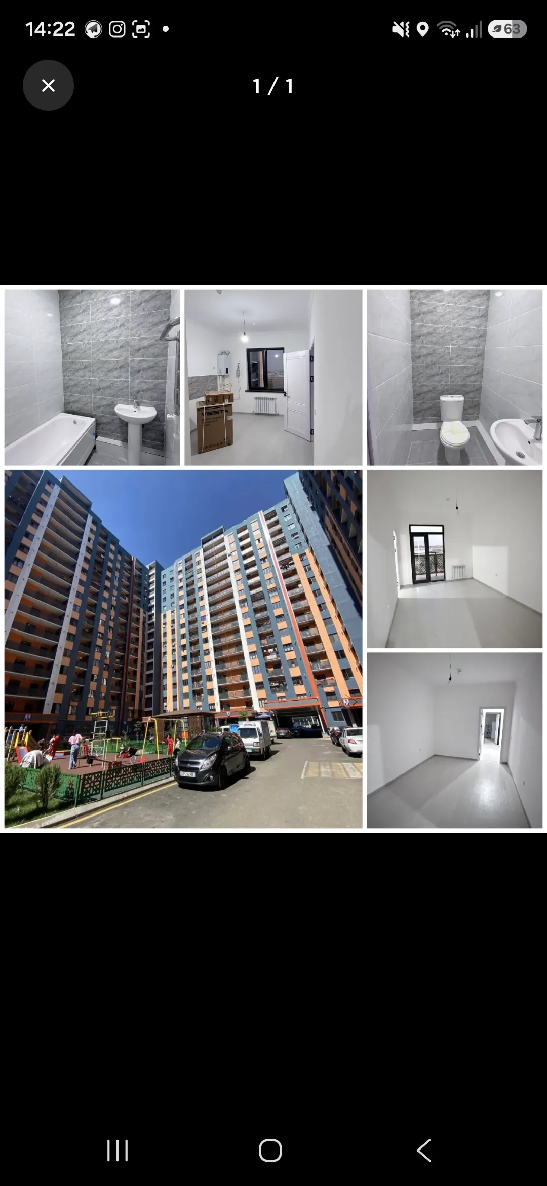 Сотилади 2 хонали квартира, 62 м², 12/16 қават — Зангиота тумани