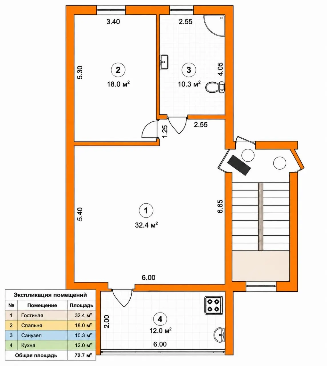 Продаётся 2-комнатная квартира, 75 м², 2/4 этаж — Яккасарайский район