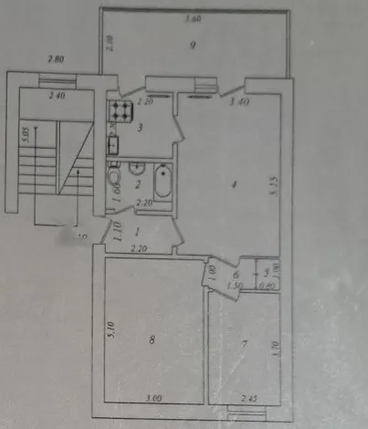 Sotiladi 3 xonali kvartira, 66 m², 3/4 qavat — Olmazor tumani