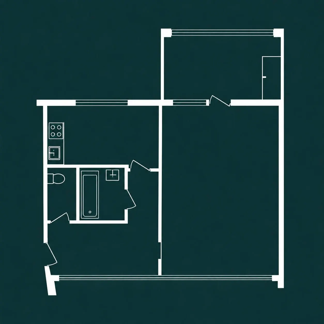 Сотилади 1 хонали квартира, 38 м², 2/5 қават — Мирзо Улуғбек тумани