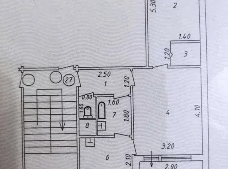 Продаётся 2-комнатная квартира, 48 м², 1/4 этаж — Яшнабадский район
