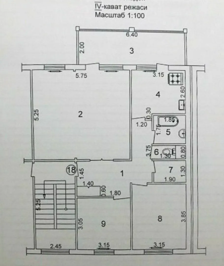 Сотилади 3 хонали квартира, 90 м², 3/5 қават — Юнусобод тумани