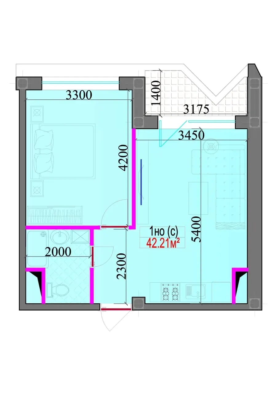 Продаётся 2-комнатная квартира, 43 м², 10/16 этаж — Яккасарайский район