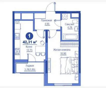 Продаётся 1-комнатная квартира, 41.3 м², 5/15 этаж — Мирзо-Улугбекский район