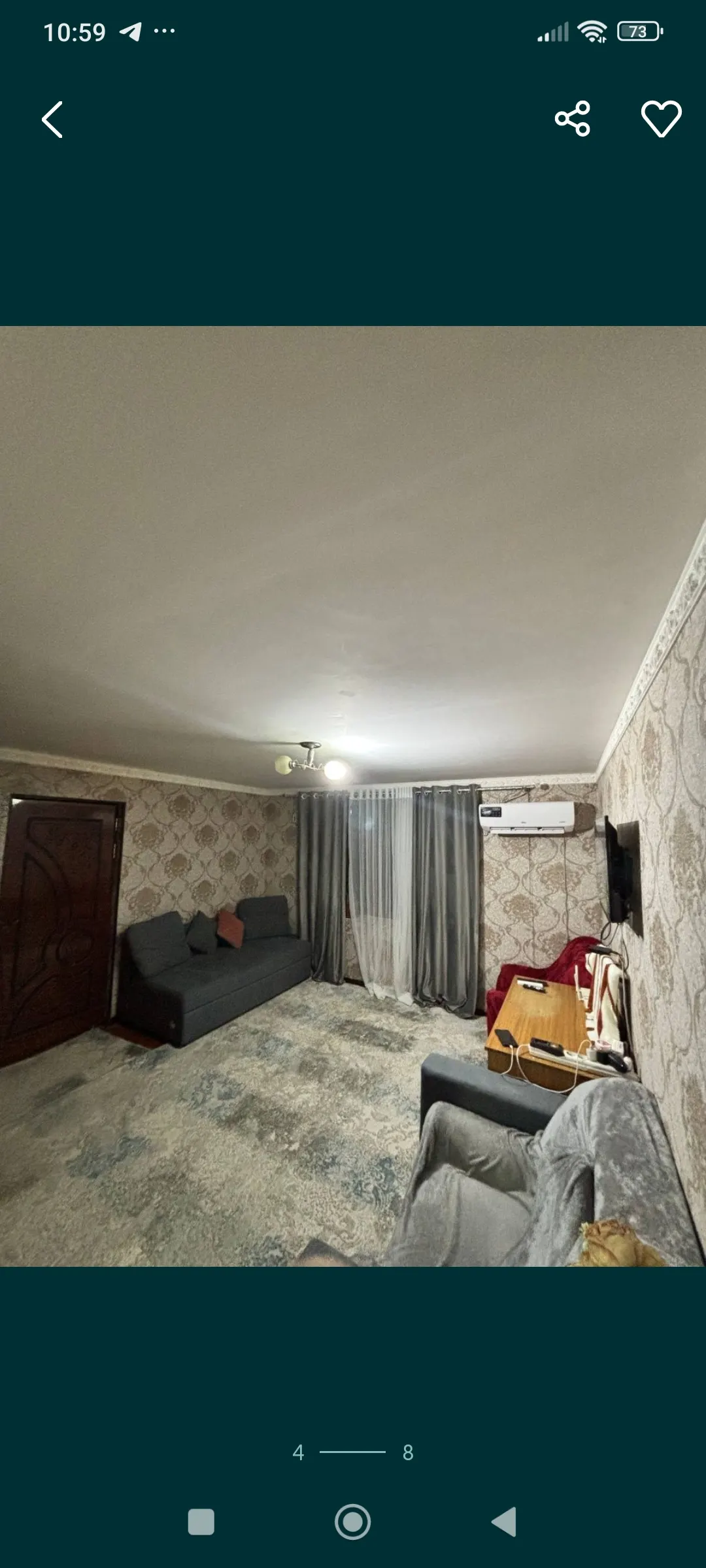 Сотилади 2 хонали квартира, 46 м², 1/2 қават — Юқоричирчиқ тумани
