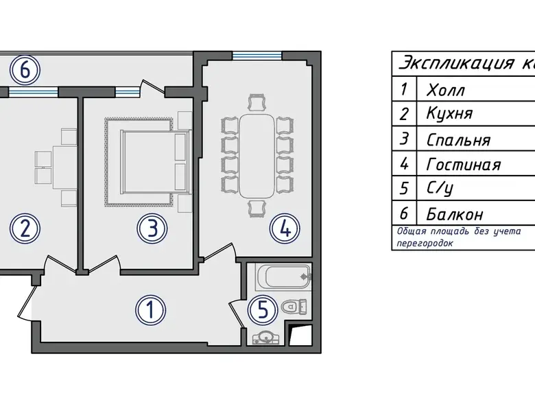 Сотилади 2 хонали квартира, 71 м², 2/6 қават — Юнусобод тумани